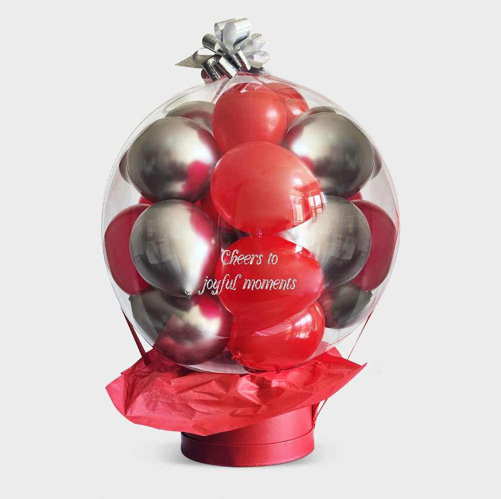 Red and Silver Festive Balloon